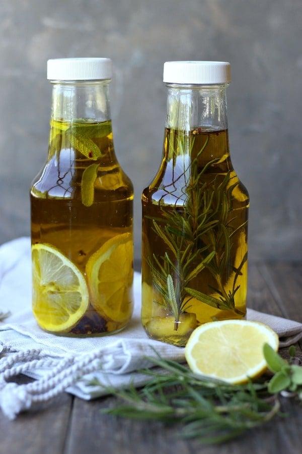 Rosemary Lemon Infused Olive Oil for Dipping