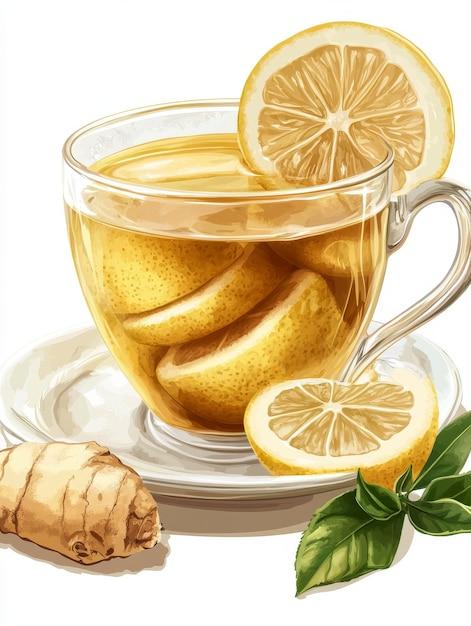 Zesty Lemon Ginger Herbal Infusion Tea