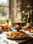 Romantic Meals With Sparkling Wine Fondue