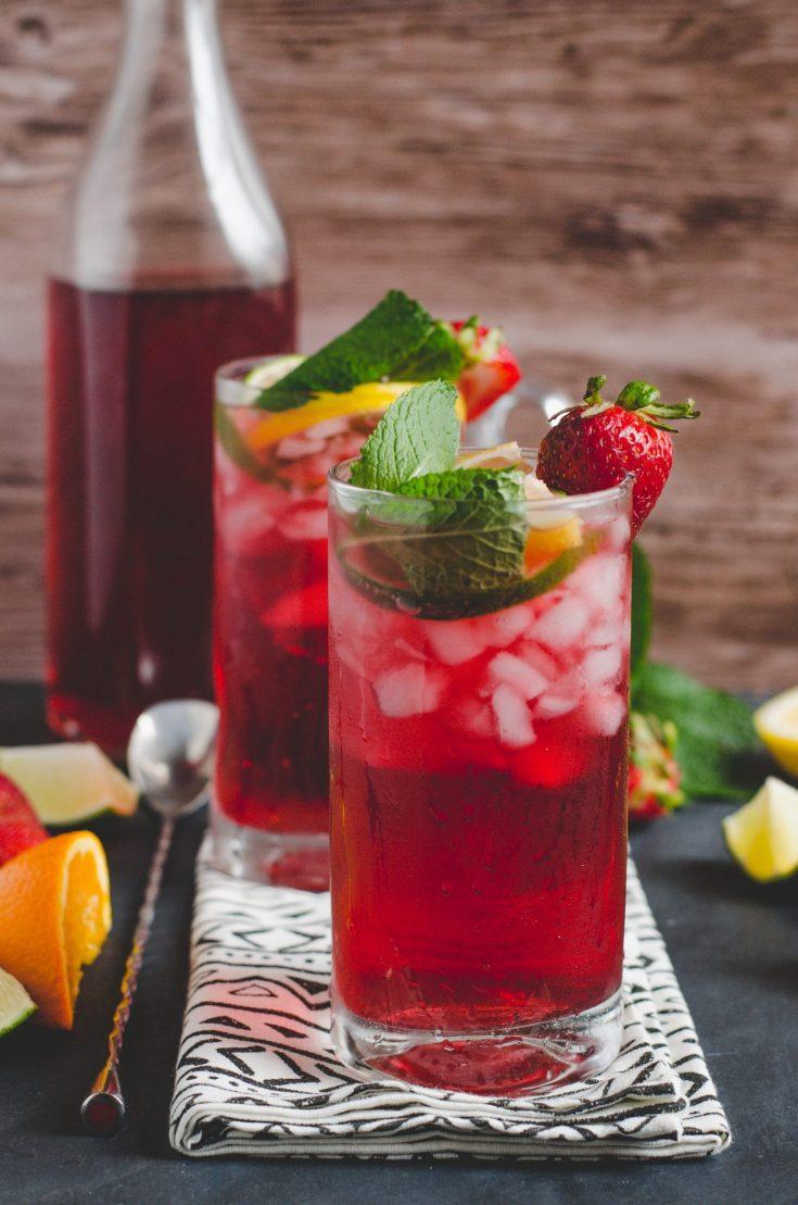 Hibiscus Mint Iced Herbal Infusion