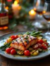 Bourbon Glazed Grilled Salmon for Valentine’s Dinner
