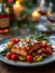 Bourbon Glazed Grilled Salmon for Valentine’s Dinner