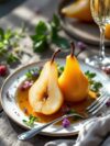 Champagne Poached Pears: A Valentine’s Dessert Delight