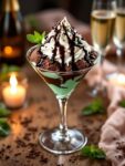 Chocolate Mint Martini Ice Cream Sundae for a Sweet Valentine