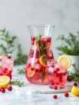Frosty Cranberry Rosemary Sparkling Water Infusion