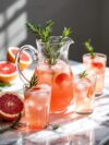 Crisp Grapefruit and Rosemary Holiday Sparkling Water