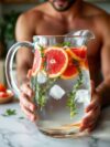 Bright Grapefruit Thyme Infused Water for Detox