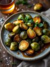 Maple Bourbon Glazed Brussels Sprouts for Valentine’s Dinner