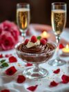Raspberry Champagne Valentine’s Chocolate Mousse