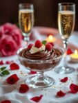 Raspberry Champagne Valentine’s Chocolate Mousse