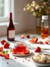 Strawberry Party Snacks With Rosé Jelly