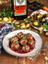 Jägermeister Spiced Meatballs With Cranberry Sauce