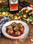 Jägermeister Spiced Meatballs With Cranberry Sauce