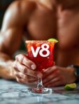 V8 Veggie Vortex Voyage (V8 Juice, Vodka, Spicy Rim)