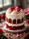 Red Velvet Valentine’s Cake With Baileys Cream Cheese Frosting