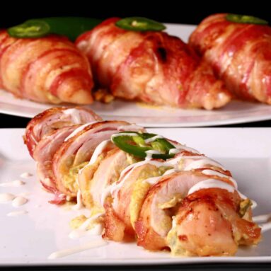 Bacon Wrapped Jalapeno Popper Stuffed Chicken Recipe – Low Carb Hoser