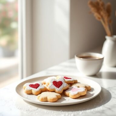Valentine Spritz Cookies With a Hint of Amaretto