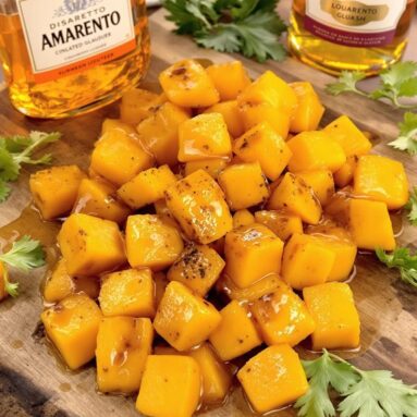 Amaretto Sour Glazed Roasted Squash