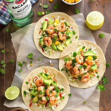 Bacardi Mojito Shrimp Tacos