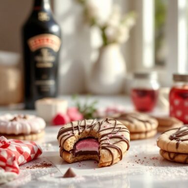Valentine’s Day Box Cookie With Bailey’s Irish Cream Filling