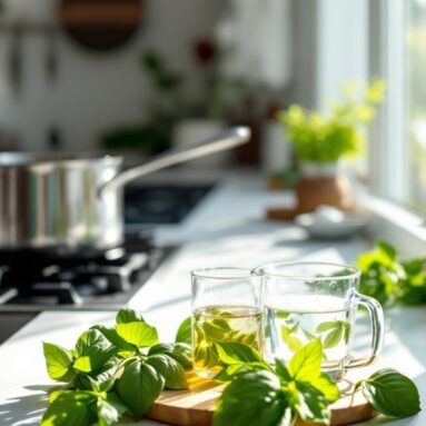 How to Infuse Simple Syrup With Basil for Cocktails