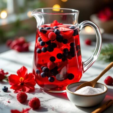 Sweet Holiday Berry Hibiscus Tea Infusion