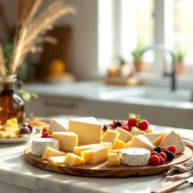 Valentines Board Food: Brandy-Infused Cheese Platter
