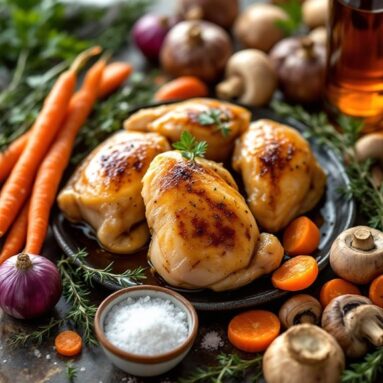 Valentine’s Day Dinner Featuring Sherry Coq Au Vin