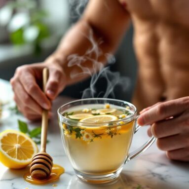 Herbal Chamomile Lemon Balm Tea Infusion for Calm