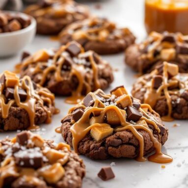 Snickers Caramel Brownie Cookies