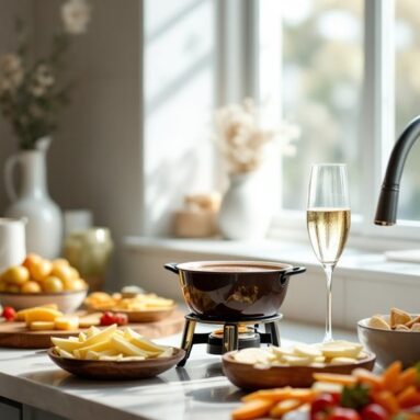 Valentine’s Day Treat Recipes: Champagne Chocolate Fondue