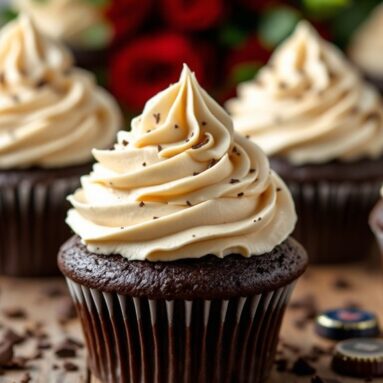 Chocolate Stout Valentine’s Cupcakes With Cream Cheese Frosting