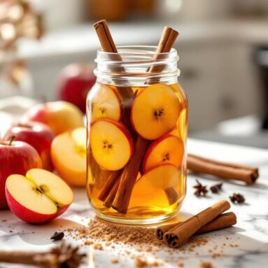 Cozy Cinnamon Apple Brandy Infusion With Cloves