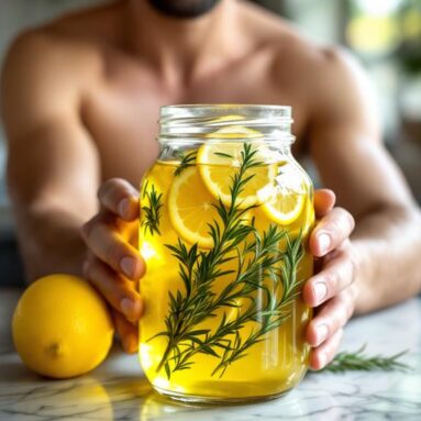 Bright Lemon Rosemary Vinegar Infusion for Salads