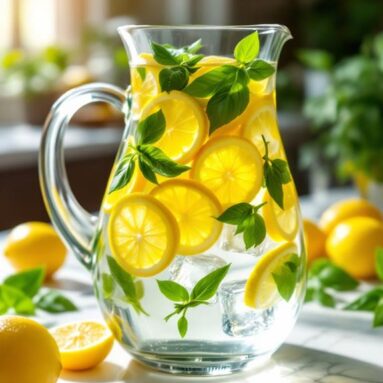 Bright Lemon Basil Holiday Water Infusion