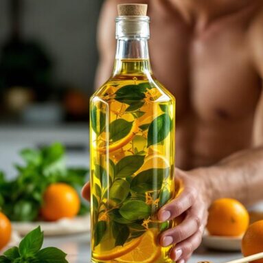 Bright Tangerine Basil Oil Infusion With Honey