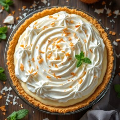 Coconut Cream Pie With Rum Whipped Topping for Valentine’s Day
