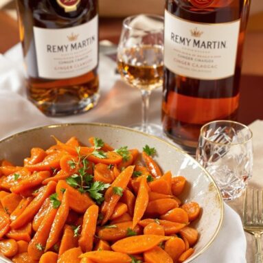 Remy Martin Cognac and Ginger Glazed Carrots