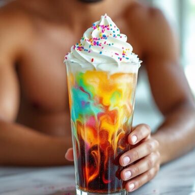 Pepsi Unicorn Fizz Explosion (Pepsi, Rainbow Sherbet, Whipped Cream)