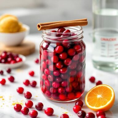 Festive Cranberry Vodka Infusion With Cinnamon