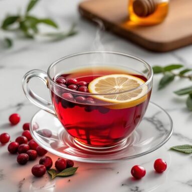 Festive Cranberry Sage Herbal Tea Infusion
