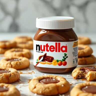Nutella and Sea Salt Caramel Cookies