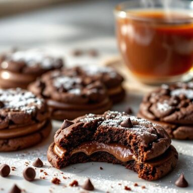 Nutella-Stuffed Brownie Cookies When… You’ve Run Out of Excuses for Being Late to Everything.