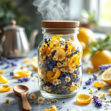 Herbal Chamomile Lavender Mocktail Drink Kit in a Jar