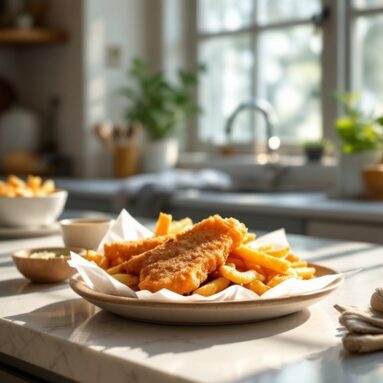 Valentine’s Meal Ideas Families: Beer-Battered Fish and Chips