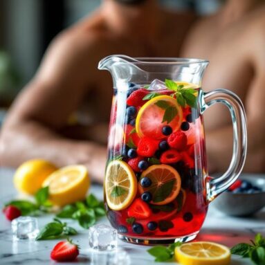 Bright Berry Basil Holiday Lemonade