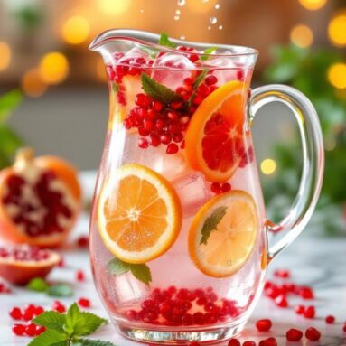 Christmas Lively Pomegranate Citrus Water Infusion for Joy