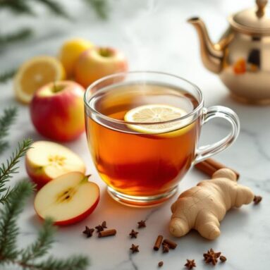 Christmas Fruity Holiday Apple Ginger Tea Infusion
