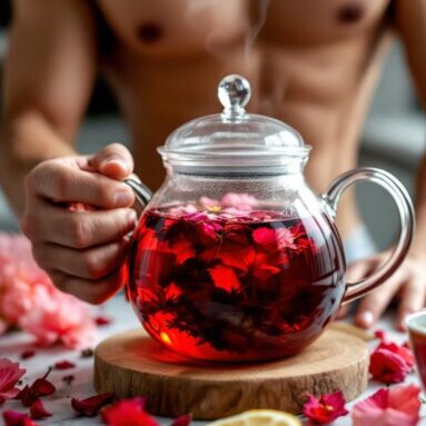 Floral Hibiscus Rose Tea Infusion for Beauty