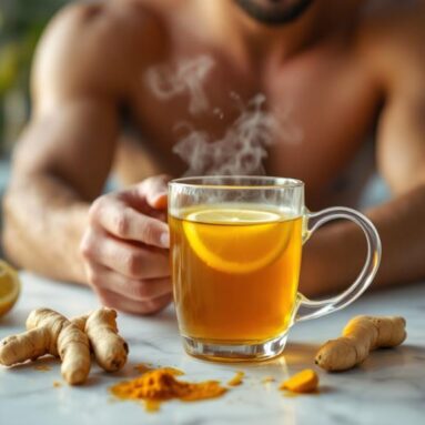Warm Ginger Turmeric Tea Infusion for Immunity